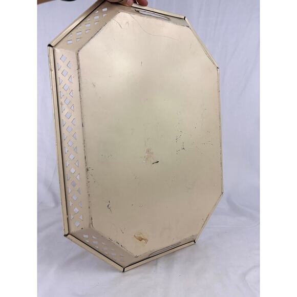 Vintage Patriotic Tray with Handles American Flag Eagle Metal Serving Decor Tray - Picture 8 of 8